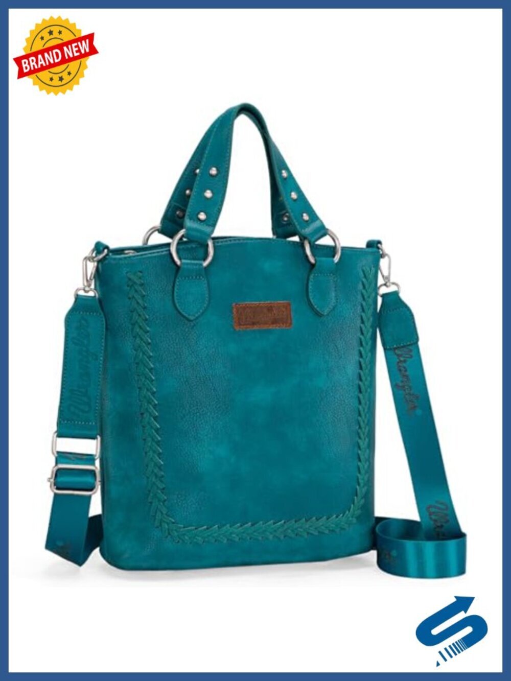 Large Crossbody Tote Bag Faux Leather Guitar Strap Satchel Handbag